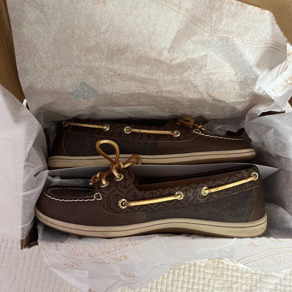 RARE Sperry embossed leather boat shoes (8.5) - Picture 3 of 5